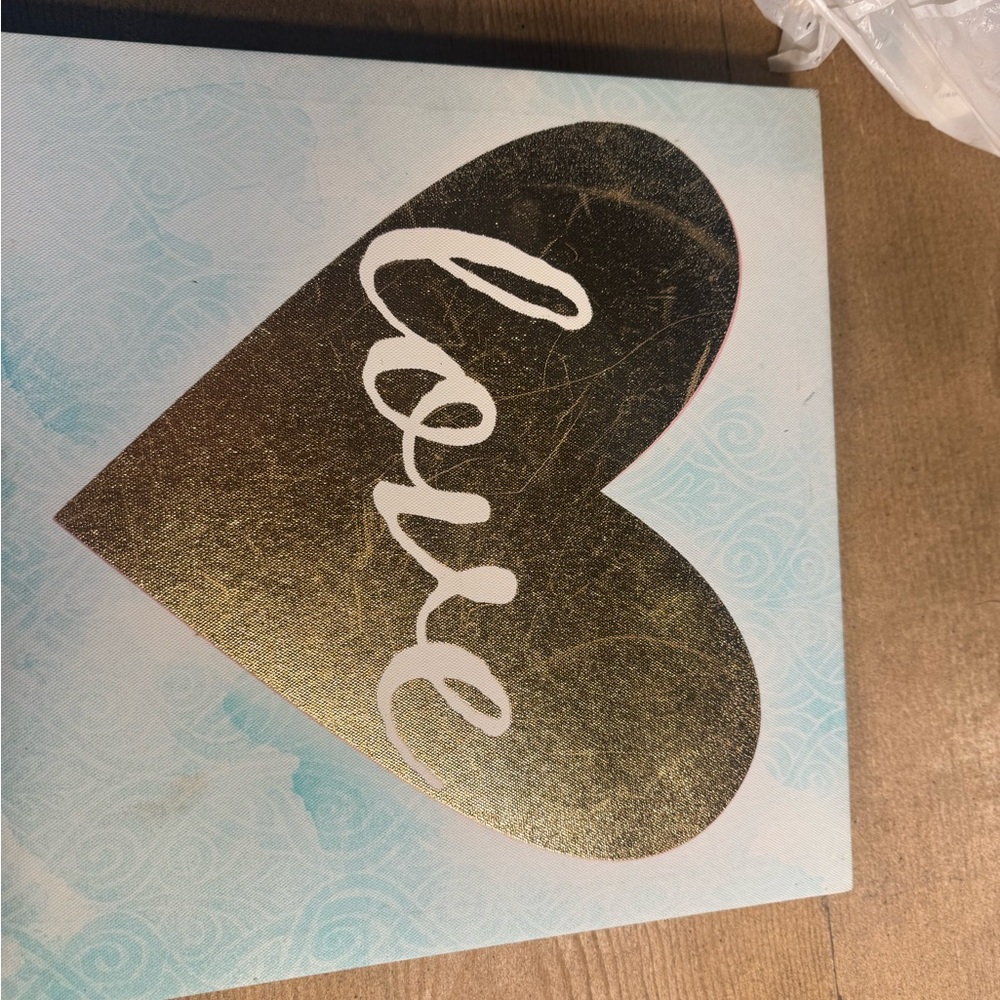 Gold Heart Love Wall Art